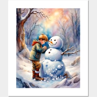 Building a snowman Posters and Art